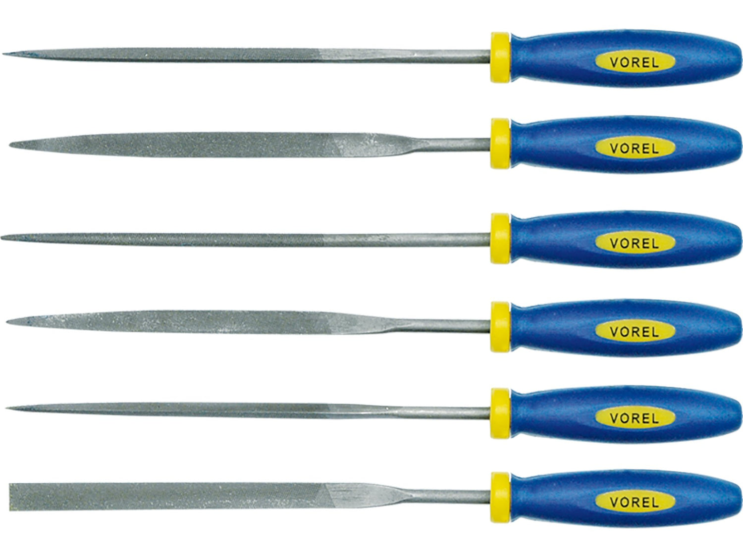 6 db-os Vorel reszelőkészlet 25351 fémhez 140 mm