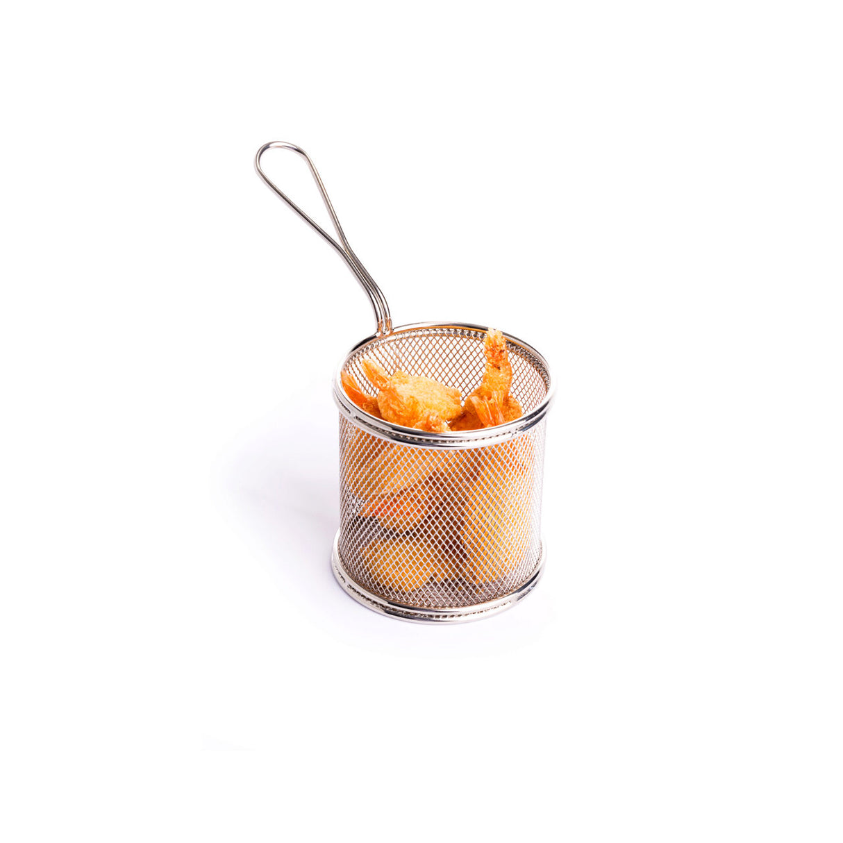 Cos servire tip mini-fry, pentru servire snacks , cartofi prajiti, inox, 90x(H)90 mm, Hendi