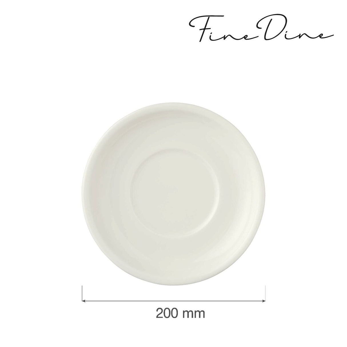 Farfurie pentru sosiera dressing, Fine Dine, Crema 200 mm