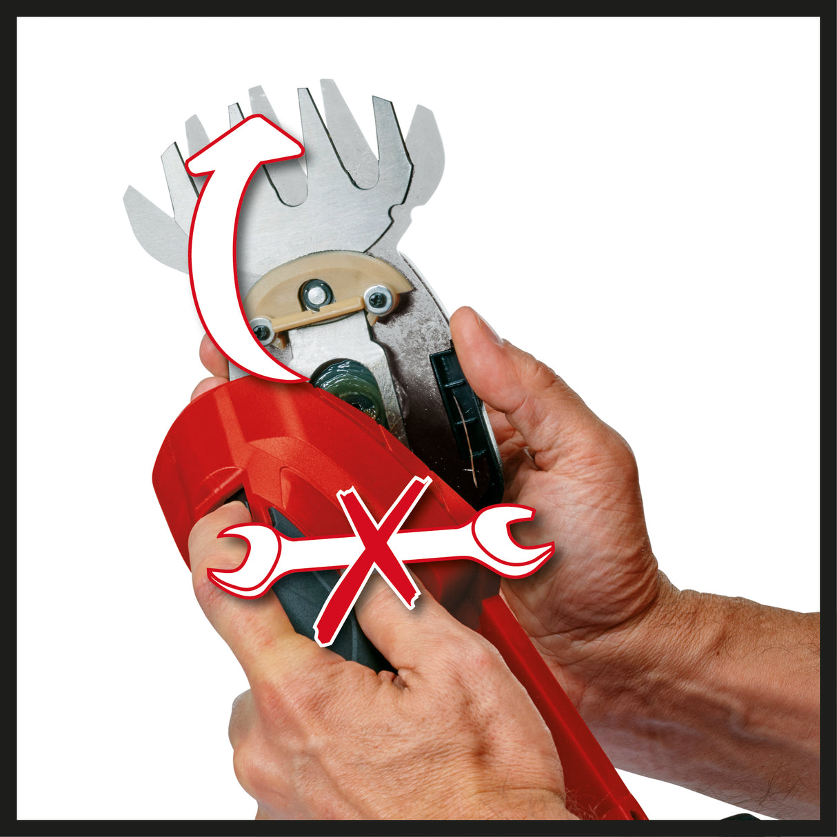 Foarfeca de iarba si arbusti pe acumulator Einhell GC-CG 18 Li - Solo Power X-Change (18 V, lama pentru iarba + lama pentru arbusti, furnizata fara acumulator si incarcator