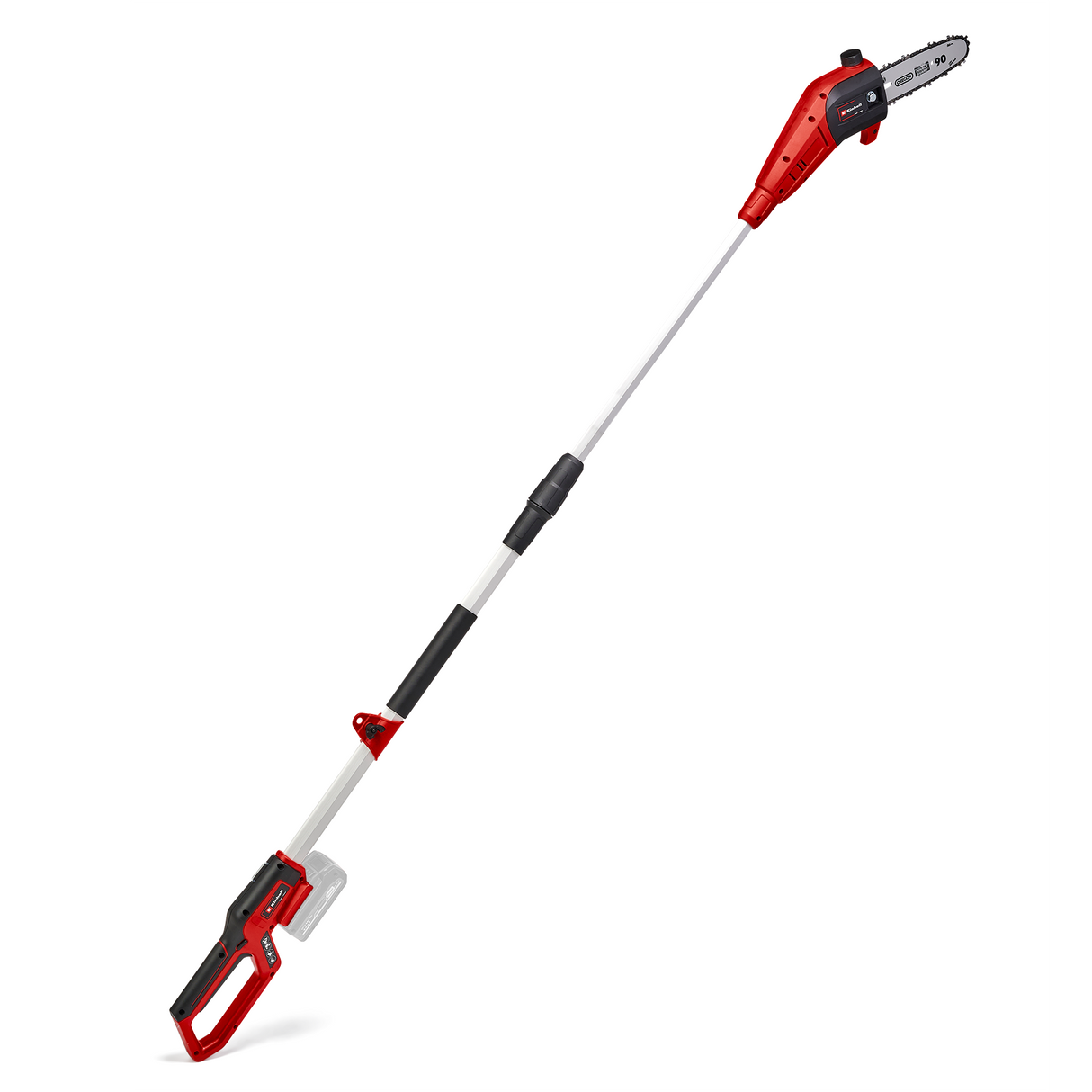 Fierastrau electric telescopic pentru crengi cu acumulator Einhell GC-LC 18/20 Li T-Solo Power X-Change (Li-ion, 18 V, sina de ghidare de 20 cm, cap motor inclinat la 30°, tija extensibila, transmisie metalica, fara acumulator sau incarcator