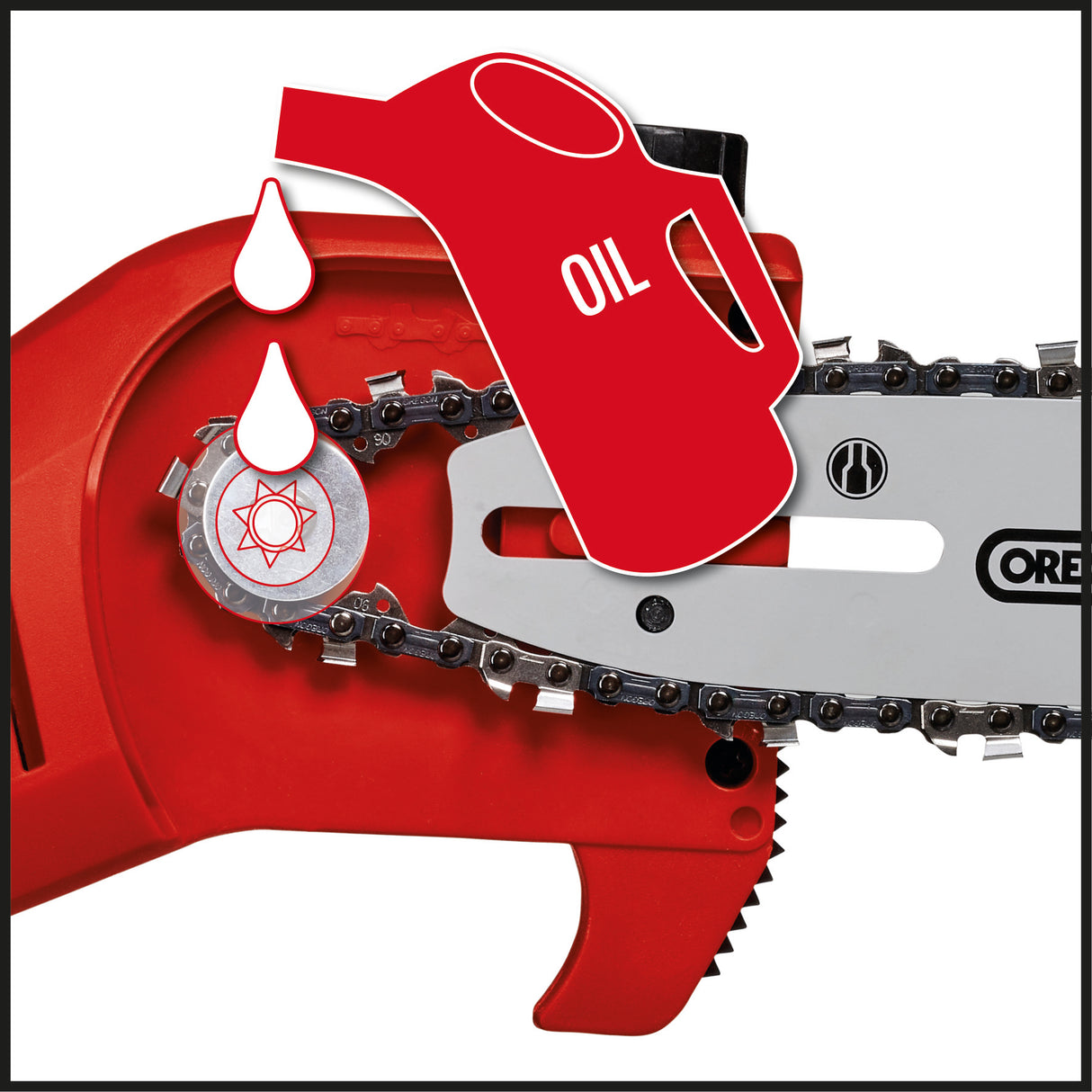 Fierastrau electric telescopic pentru crengi cu acumulator Einhell GC-LC 18/20 Li T-Solo Power X-Change (Li-ion, 18 V, sina de ghidare de 20 cm, cap motor inclinat la 30°, tija extensibila, transmisie metalica, fara acumulator sau incarcator