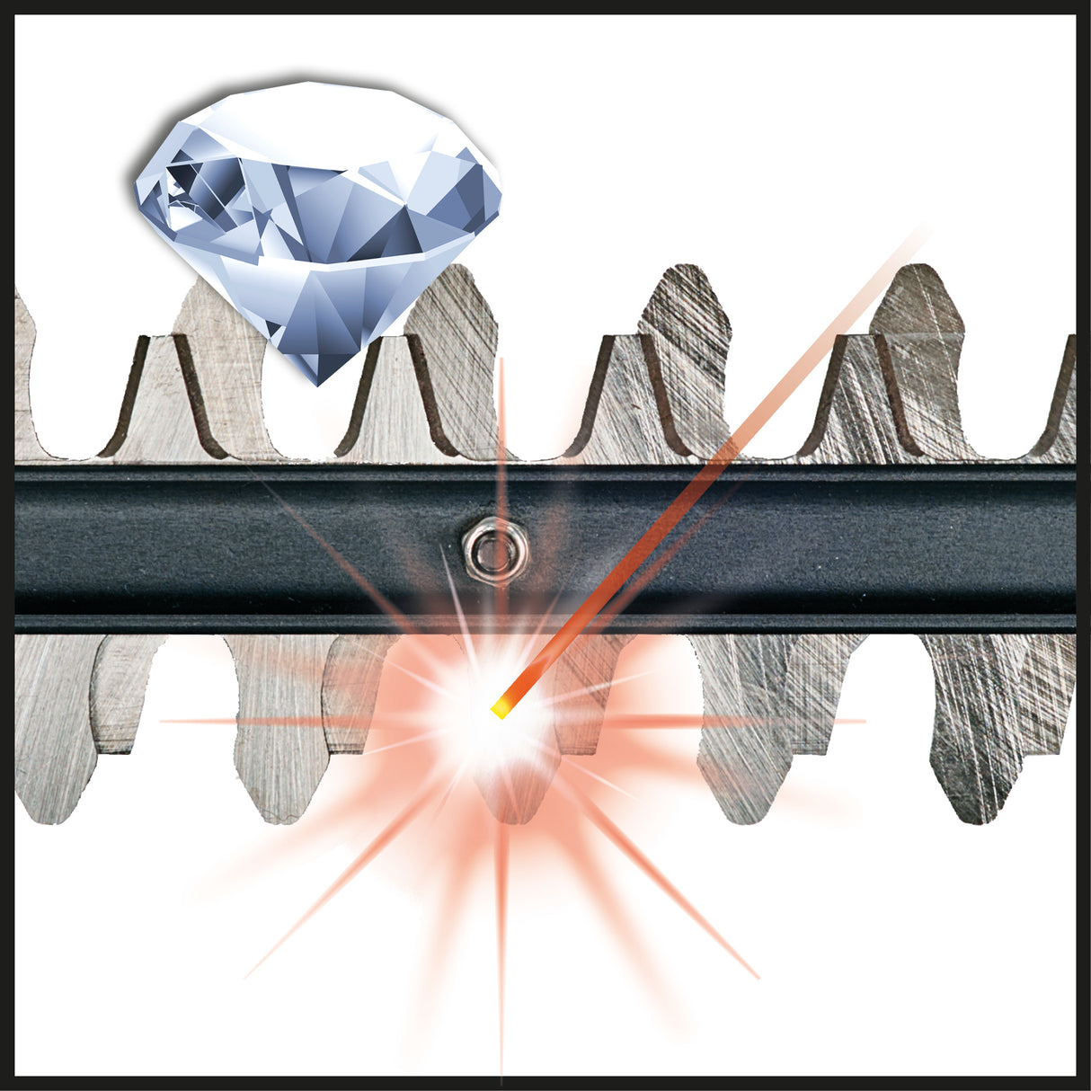 Accesoriu original pentru tuns gard viu  potrivit pentru masina de tuns pe acumulator GE-LC 18 Li T, lungime de taiere de 40 cm, distanta intre dinti de 16 mm