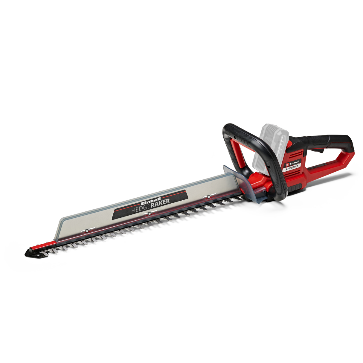 Masina de tuns gard viu pe acumulator Einhell ARCURRA 18/55 Power X-Change (18 V, lungime de taiere 55 cm, distanta intre dinti 18 mm, incl. colector de resturi vegetale, maner frontal subtire, fara acumulator