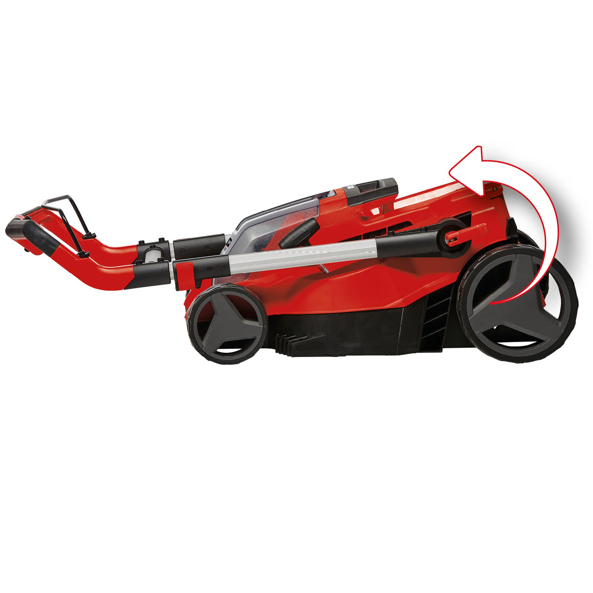 Masina de tuns iarba/gazon pe acumulator Einhell RASARRO 36/38 (litiu-ion, motor fara perii, reglare centrala a inaltimii de taiere pe 6 niveluri, incl. 2 baterii Power X-Change de 4,0 Ah + incarcator dublu, dop pentru mulcire