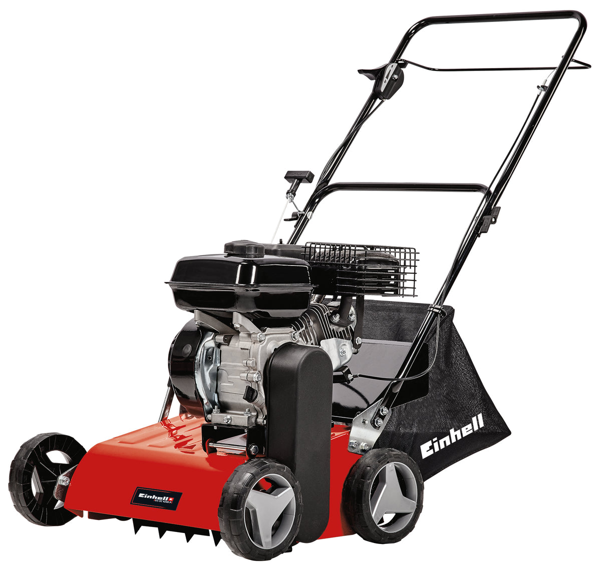 Einhell GC-SC 4240 P benzinmotoros talajlazító, akár 1200 m², 4,2 kW, 4 ütemű motor, golyóscsapágyas vágóegység 18 acélkéssel, központi talajlazítási mélységállítás 8 fokozatban