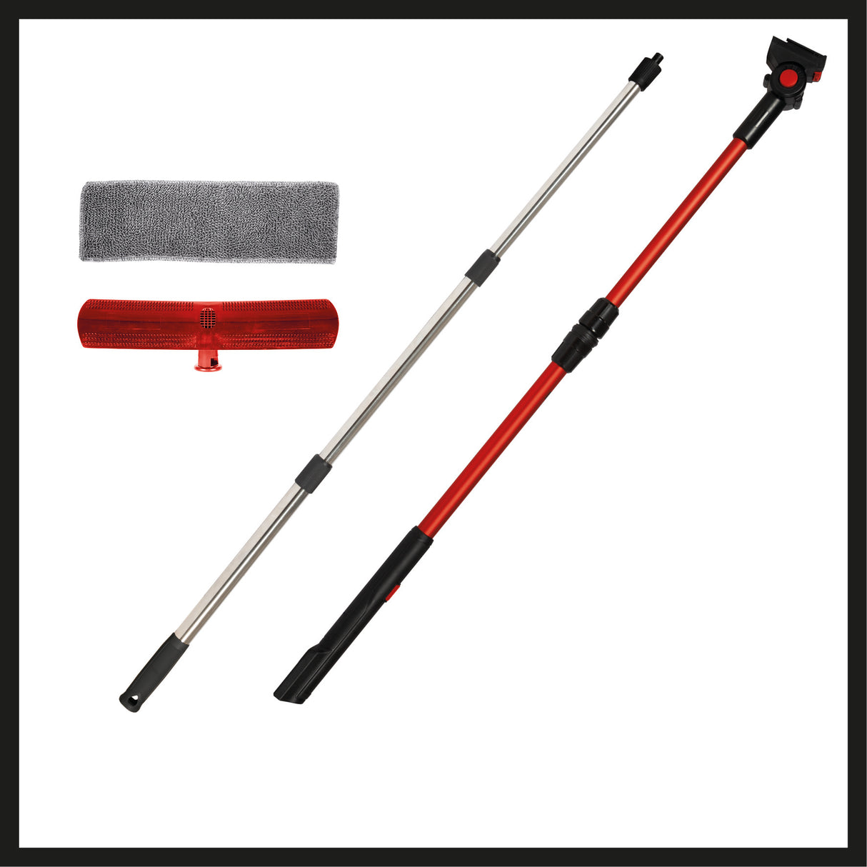 Set de tije telescopice Einhell BRILLIANTO (potrivit pentru curatatorul de geamuri fara cablu BRILLIANTO, 2x tije telescopice extensibile continuu, inclusiv tampon din microfibra)