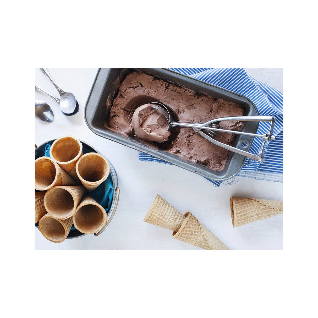 Lingura dozatoare inghetata, 100 ml, diametru cupa 7 cm, inox, Hendi Kitchen Line