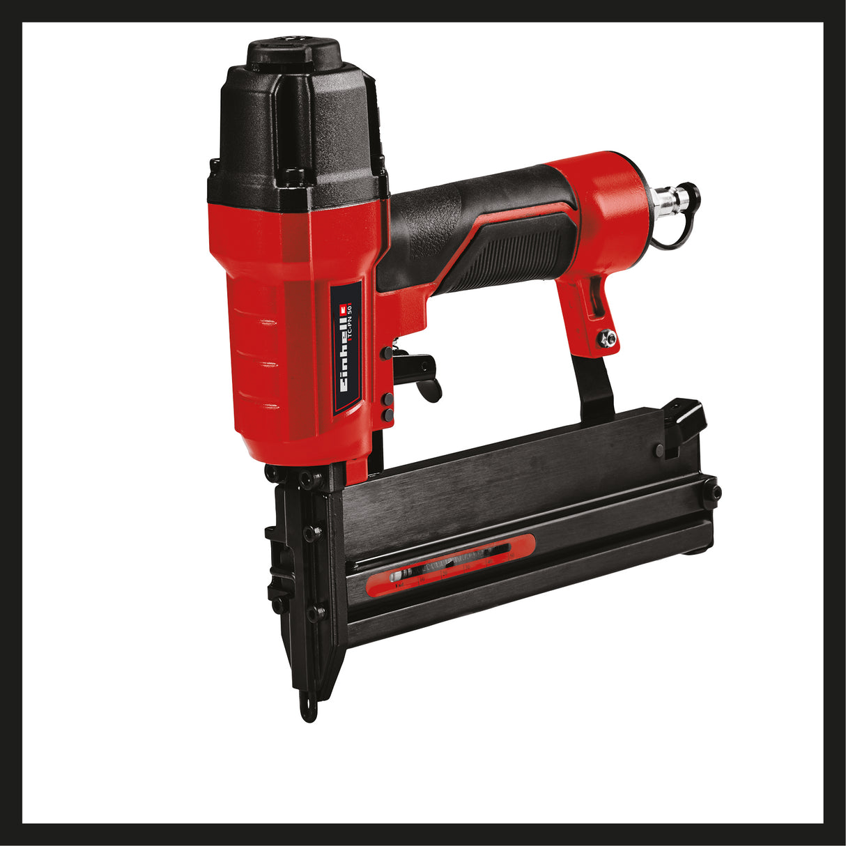Einhell TC-PN 50 pneumatikus tűzőgép, 2 az 1-ben kombinált tűzőgép és szegezőgép, biztonsági hegy, 1500 kapoccsal és 2000 szöggel, olajtartállyal (olaj nélkül), adagolószeleppel, hordtáskával