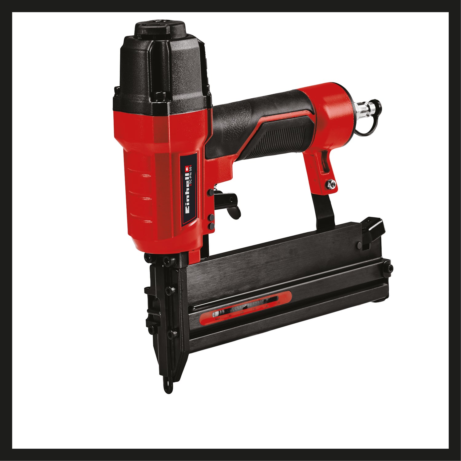 Einhell TC-PN 50 pneumatikus tűzőgép, 2 az 1-ben kombinált tűzőgép és szegezőgép, biztonsági hegy, 1500 kapoccsal és 2000 szöggel, olajtartállyal (olaj nélkül), adagolószeleppel, hordtáskával