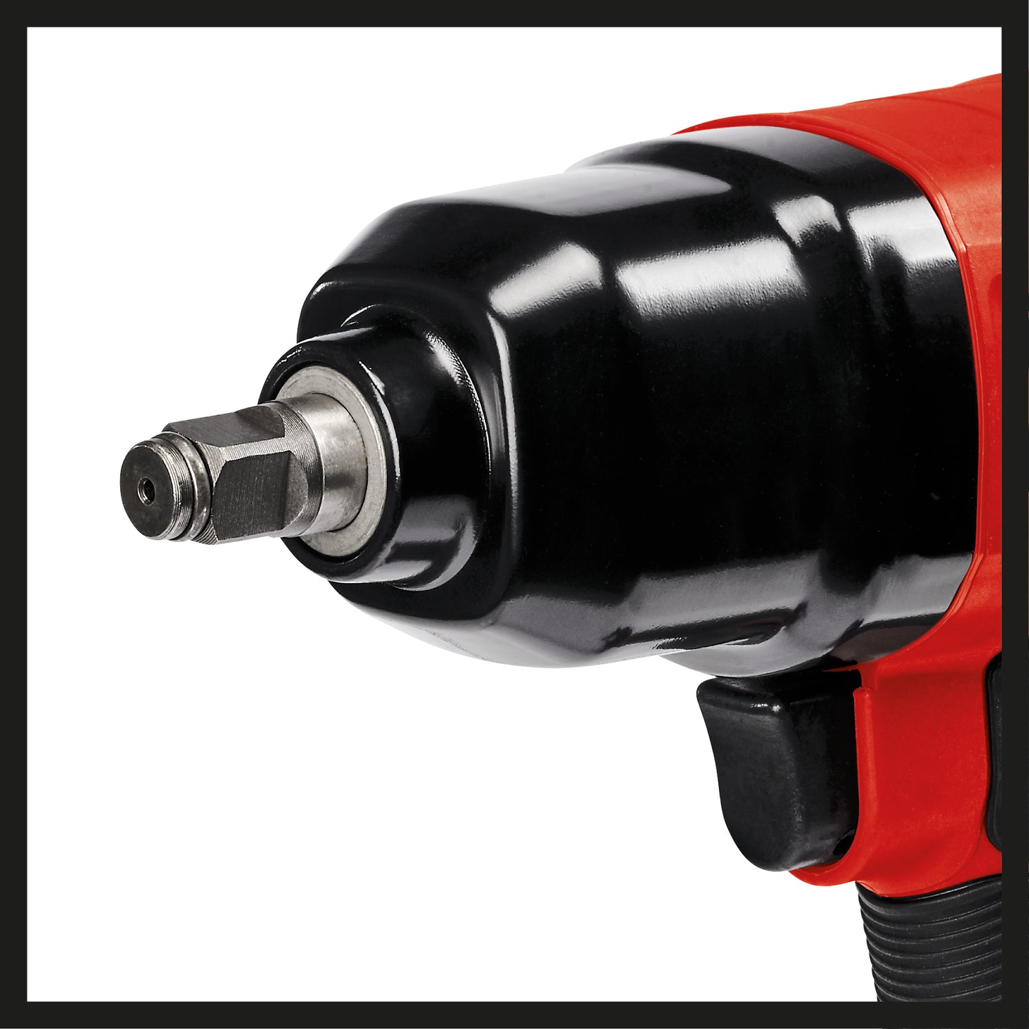 Einhell TC-PW 340 pneumatikus ütvecsavarozó, maximális nyomaték 340 Nm, balra/jobbra forgás, gumírozott fogantyú, 8 db fúrófejes dugókulccsal, üres olajtartállyal, csatlakozónippel