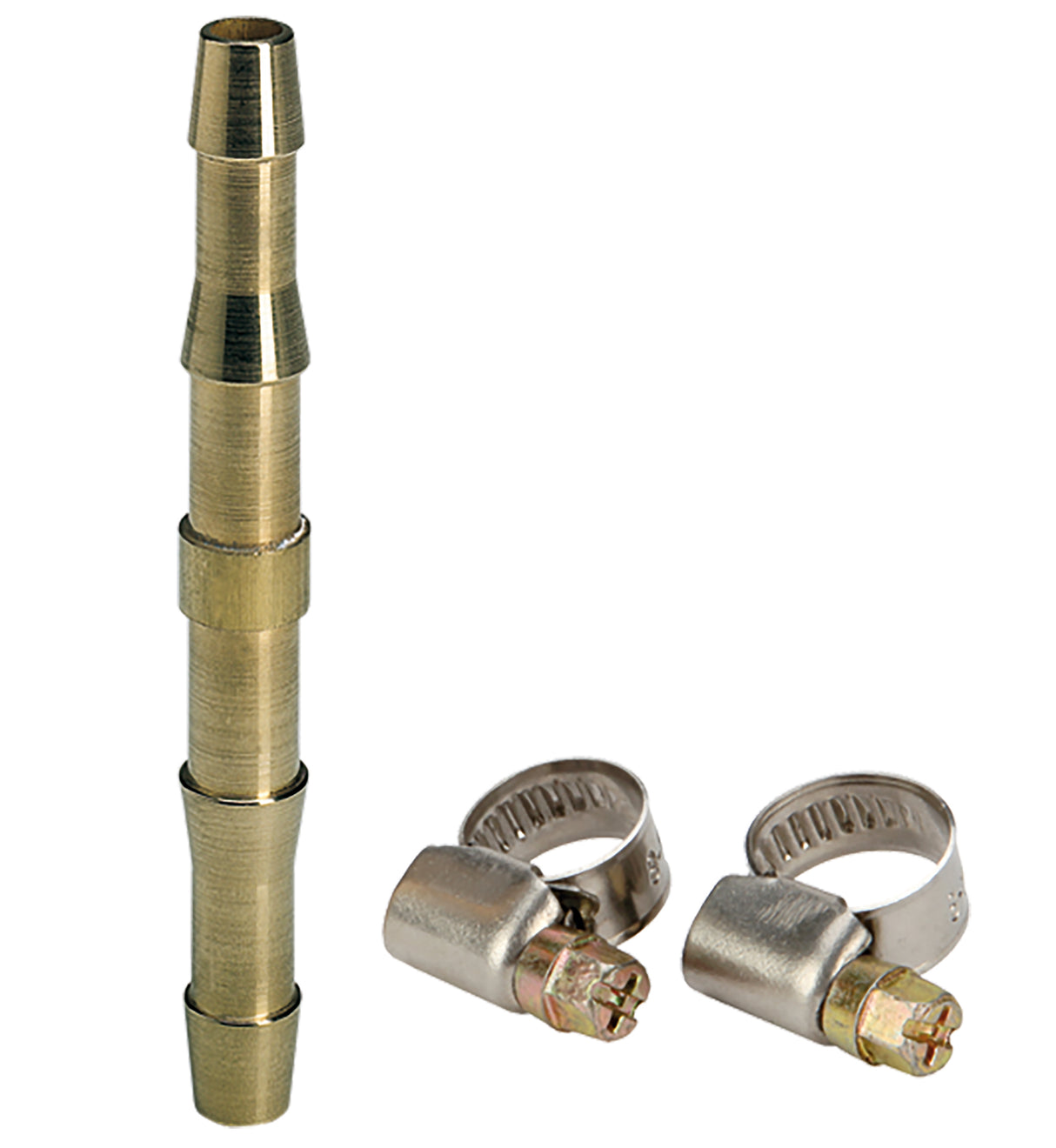 Eredeti Einhell 6 mm-es tömlőcsatlakozó cső (kompresszor tartozékok, 6 mm átmérőjű, tartós sárgarézből, sűrített levegős tömlőkhöz, 2 db bilinccsel együtt)