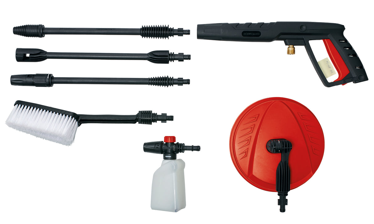 Aparat de curatat/spalat cu inalta presiune Einhell TE-HP 140 (1.900 W, max. 140 bar, sistem modular de cuplare rapida, incl. furtun de inalta presiune, pistol, lance, diverse duze, perie, rezervor de spalare