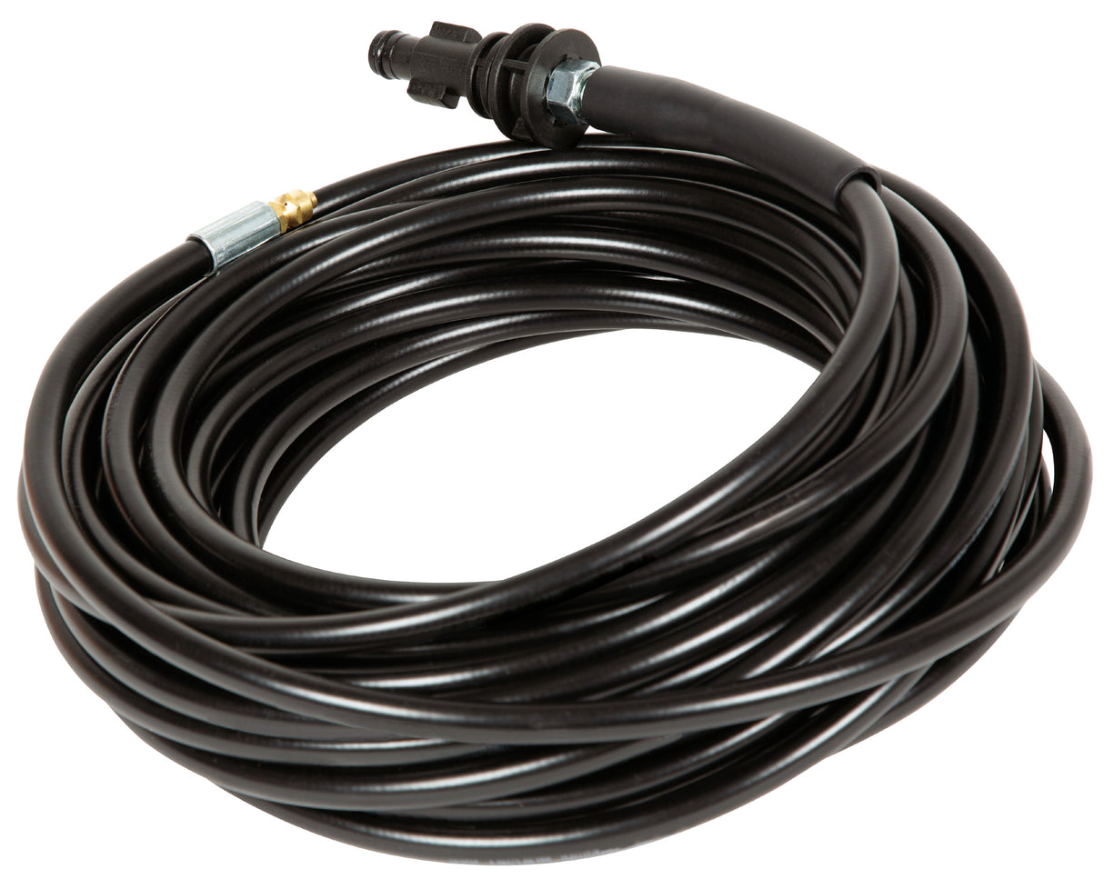 Furtun Einhell pentru curatarea tevilor, accesoriu pentru curatare cu inalta presiune, pentru niveluri maxime de presiune de 200 bar, lungime 15 m, pentru curatitoarele cu inalta presiune Einhell TC-HP 90, TC-HP 130, TE-HP 140 si TE-HP 170