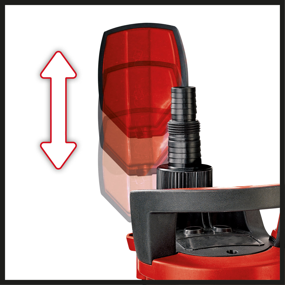 Einhell GE-DP 5220 LL ECO tiszta-/szennyezettvíz-búvárszivattyú, 520 W, Ø20 mm idegen test, 13 500 l/h teljesítmény, szívásszint-szabályozás, úszó, hordozófogantyú