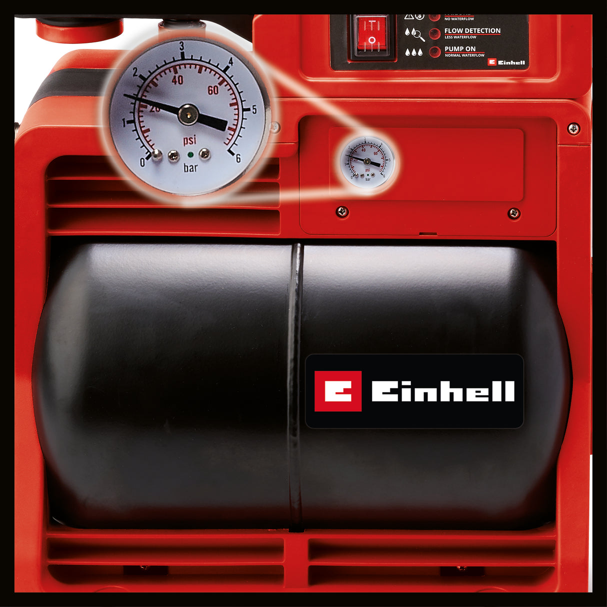 Einhell GE-WW 1246 N FS vízpumpa (1200 W, áramlásérzékelő LED kijelzővel, szennyeződés-/szívás-/víztöltésjelzővel, fagyvédelemmel, szárazon futás elleni védelemmel, 20 l-es tartállyal)