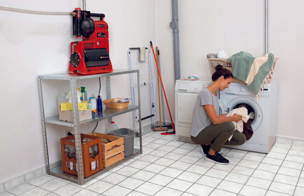 Einhell GE-WW 1145 ECO vízpumpa (1100 W, 20 l-es tartály, víz-/szennyeződés-/szívócső-töltésjelző, fagy-/hővédelem, előszűrő egyirányú szeleppel)