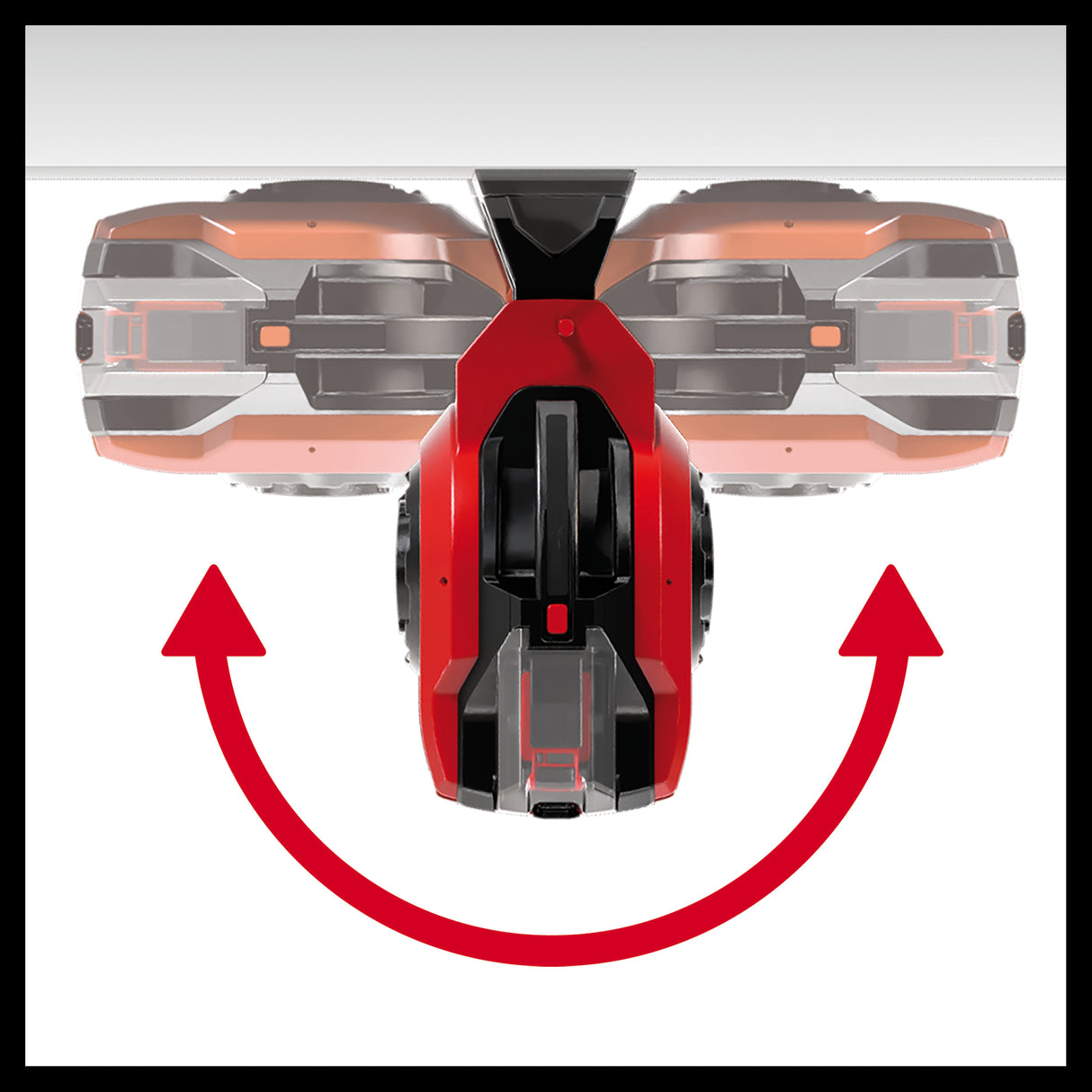 Tambur de furtun pe acumulator Einhell GE-HR 18/30 WH Li-Solo (18 V, infasurare automata a furtunului, rotire la 180°, suport de perete, furtun de conectare de 1,5 m, fara acumulator si furtun