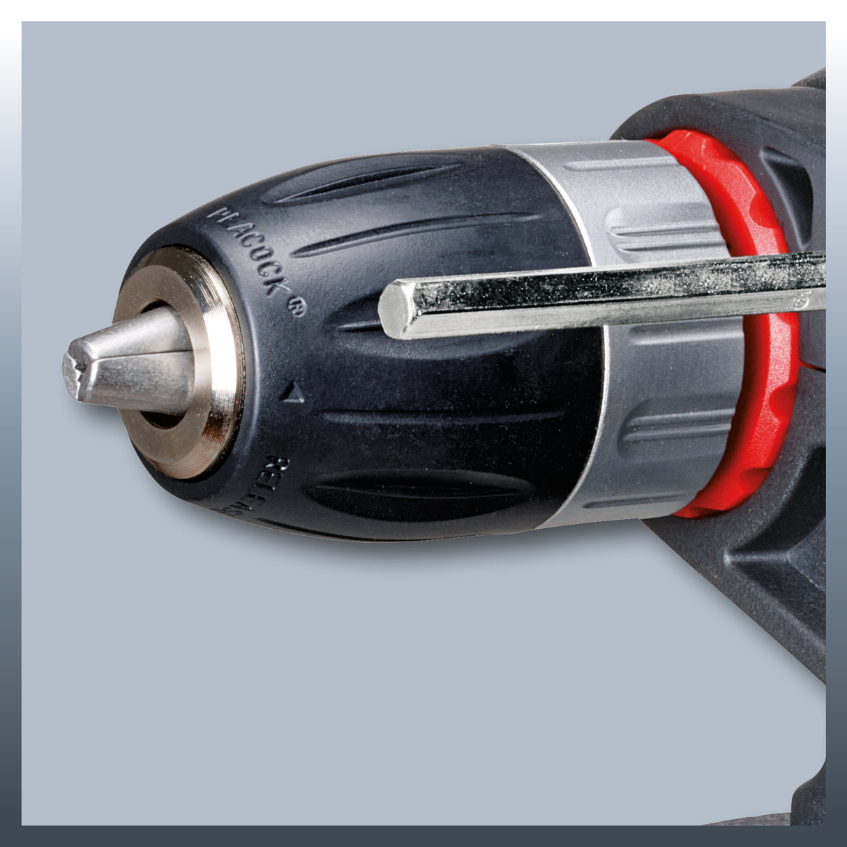 Einhell TC-ID 550 E ütvefúró, 550 W, elektronikus fordulatszám-szabályozás, fordulatszám-előválasztás, mindkét irányú forgás, fém mélységütköző, pótfogantyú