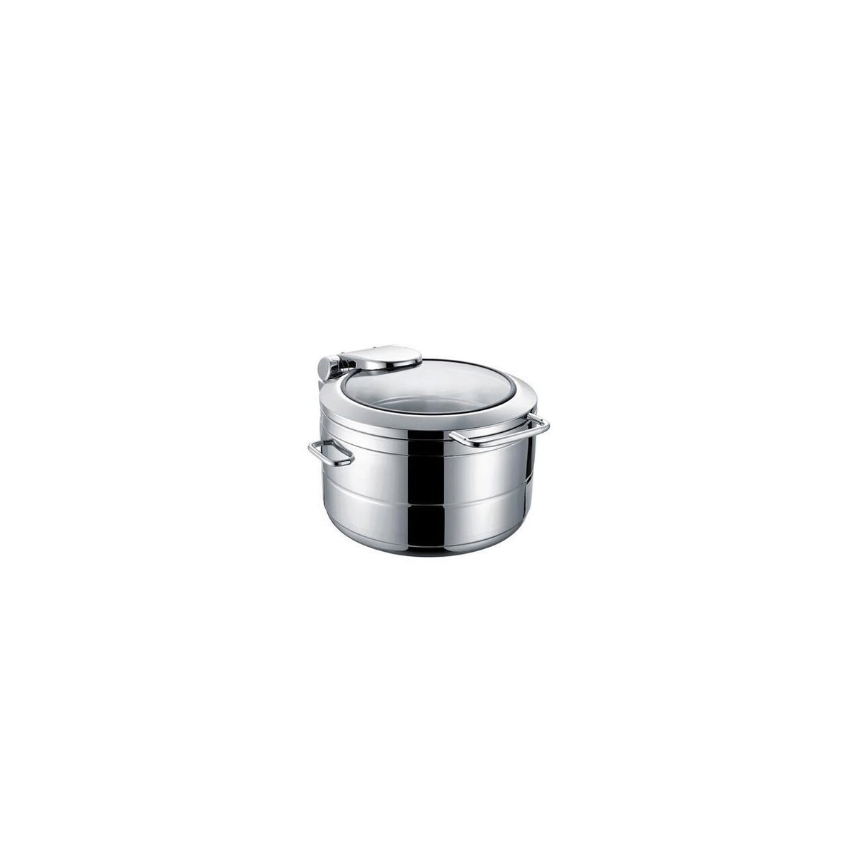 Chafing dish rotund pentru inducție cu capac din sticlă De Luxe, 9 l Fine Dine