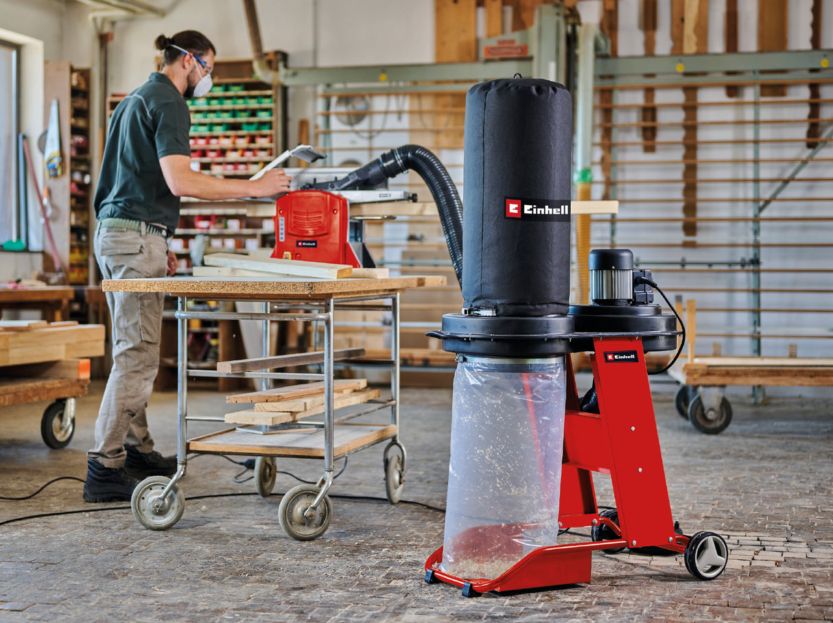 Einhell TE-VE 550/2 A porszívórendszer, 550 watt, sima járású indukciós motor, automatikus aljzat indítófunkcióval, szívótömlővel, multiadapter készlettel + szívóadapterrel