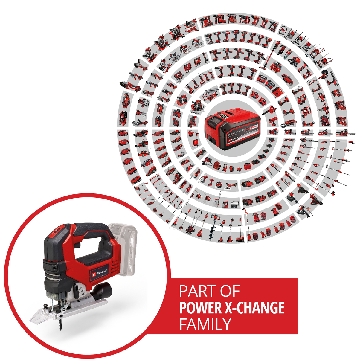 Fierastraul pendular fara fir Einhell Professional TP-JS 18/135 Li BL Power X-Change (18 V, adancime taiere 135 mm in lemn, inaltime cursa 26 mm, motor fara perii, include lama, fara acumulator)