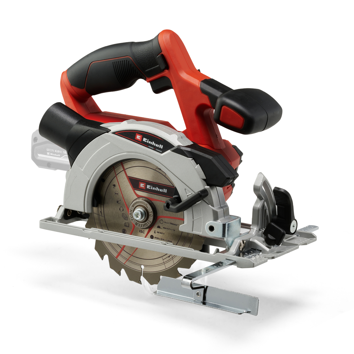 Einhell TE-CS 18/150 Li - Solo Power X-Change akkus körfűrész (lítium-ion akkumulátor, szerszám nélküli vágási mélység + dőlésszög beállítás, LED-ek)