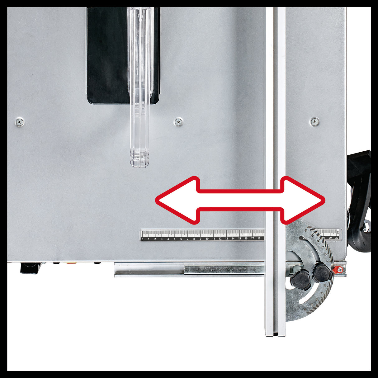 Fierastrau circular de masa Einhell TC-TS 315 U 2000 W, inaltime de taiere de 85 mm, diametru lama ferastrau de 315 mm, extensie masa, opritor unghiular, tija de impingere, unealta pentru schimbarea lamei ferastraului