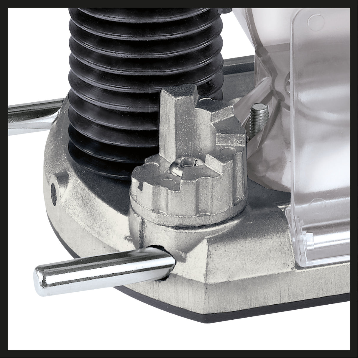 Masina de frezat Einhell TC-RO 1155 E, 1100 W, Ø 6 si 8 mm, control al vitezei, opritor paralel, adaptor pentru aspirarea prafului, inclusiv accesorii