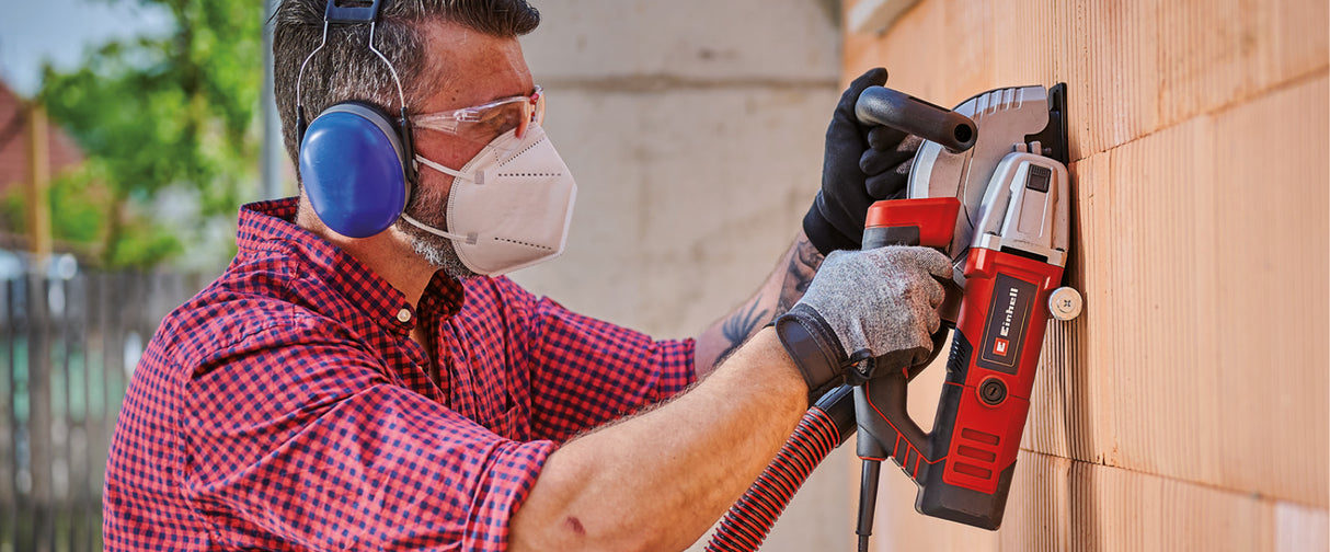 Set de discuri diamantate originale Einhell 125 mm ca accesoriu pentru freze de perete (Ø125 mm, 2 bucati, alezaj 22,2 mm, pentru freze de perete Einhell TC-MA 1300 si TE-MA 1500)