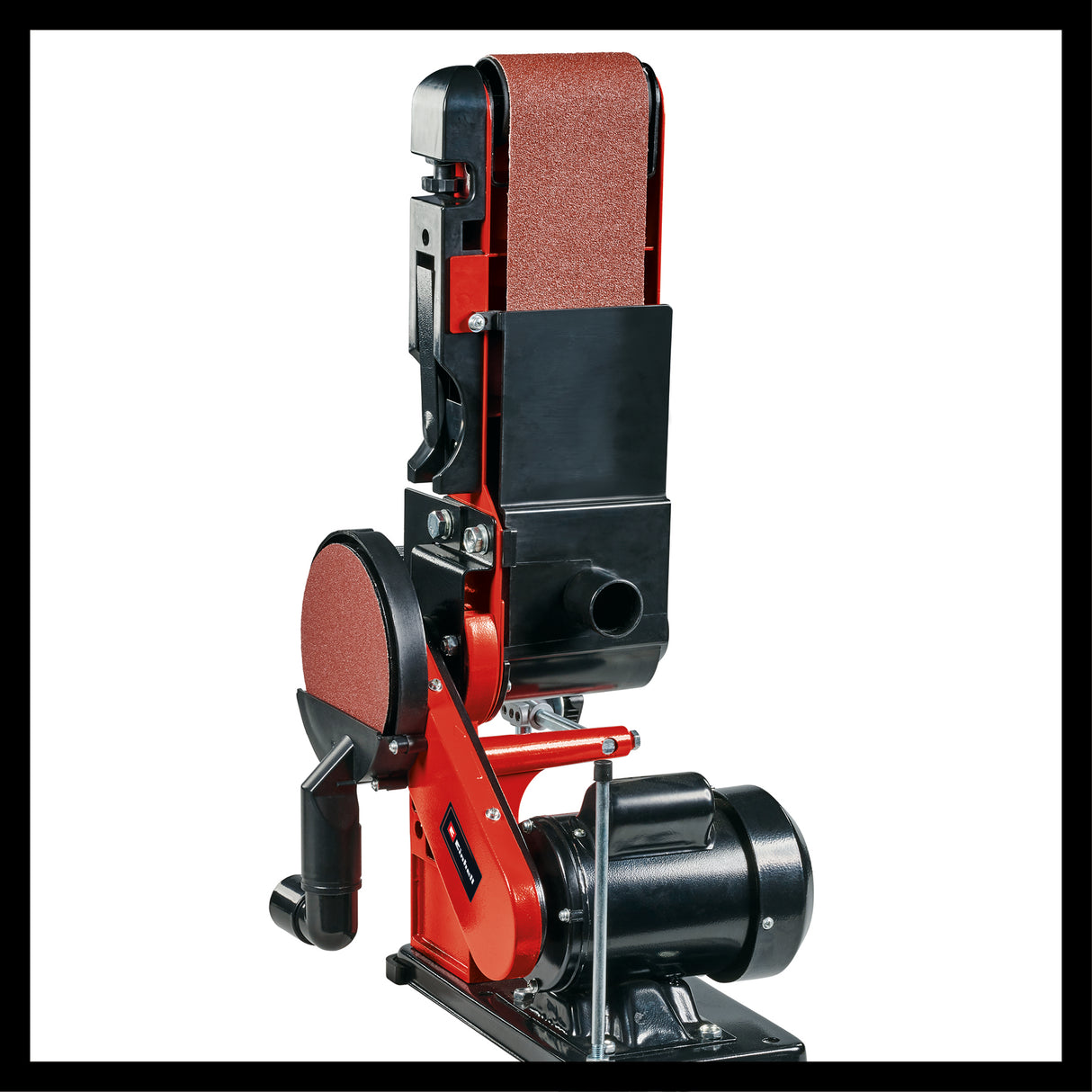 Slefuitor cu banda disc stationar Einhell TC-US 380, 380 W, viteza banda stationara 292 m/min, viteza disc abraziv 1.450 rpm, incl. 1x banda abraziva K80 si 1x hartie abraziva disc K80