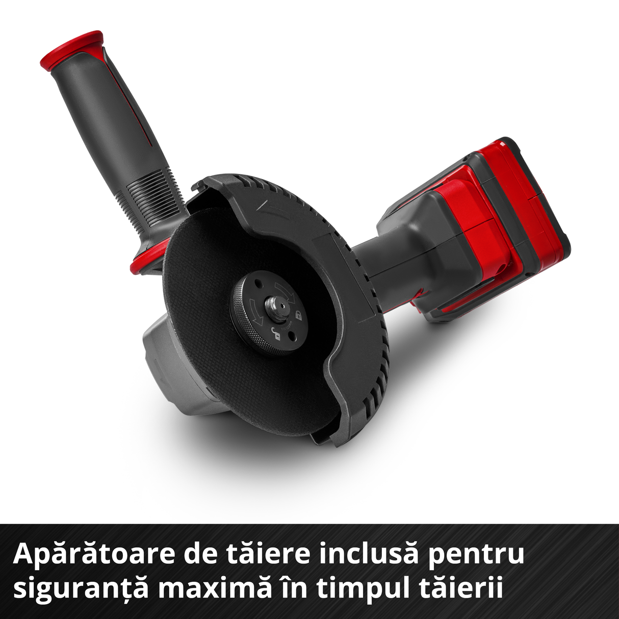 Polizor unghiular pe acumulator Einhell Professional TP-AG 18/125 CE Q Li Power X-Change, 18 V, 900 W, Ø 125 mm, adancime de taiere 33 mm, motor fara perii, electronica de viteza continua, fara disc de taiere sau acumulator