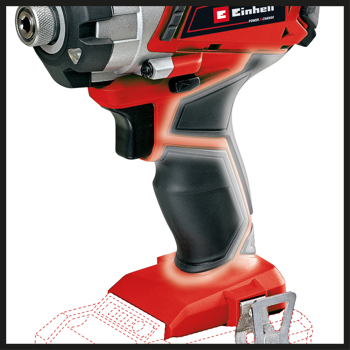 Cheie de impact pe acumulator Einhell TE-CI 18/1 Li-Solo Power X-Change, Li-Ion, 18V, 0-2300 rpm, cuplu maxim puternic 140 Nm, control electronic al vitezei, fara baterie si incarcator