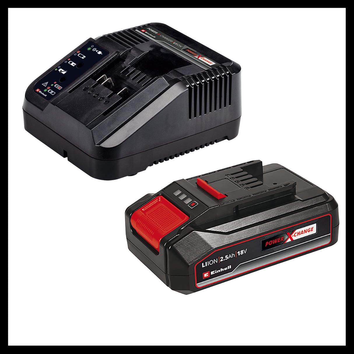 Masina de gaurit si insurubat (bormasina) cu impact pe acumulator Einhell TE-CD 18/2 Li-i +22, 1 x 2.5Ah Power X-Change Li-Ion, 18 V, 44 Nm, cutie de viteze cu 2 trepte, incl. acumulator de 2.5 Ah, incarcator rapid, cutie de biti cu 22 de piese si geanta