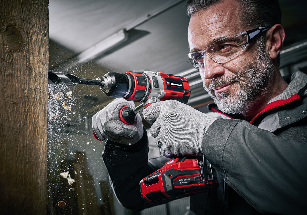Masina de gaurit profesionala fara fir Einhell TP-CD 18/80 Li BL-Solo Power X-Change (18 V, motor fara perii, 80 Nm, mandrina 13 mm, 2 viteze, 19 trepte de cuplu, functie de gaurire, fara acumulator)