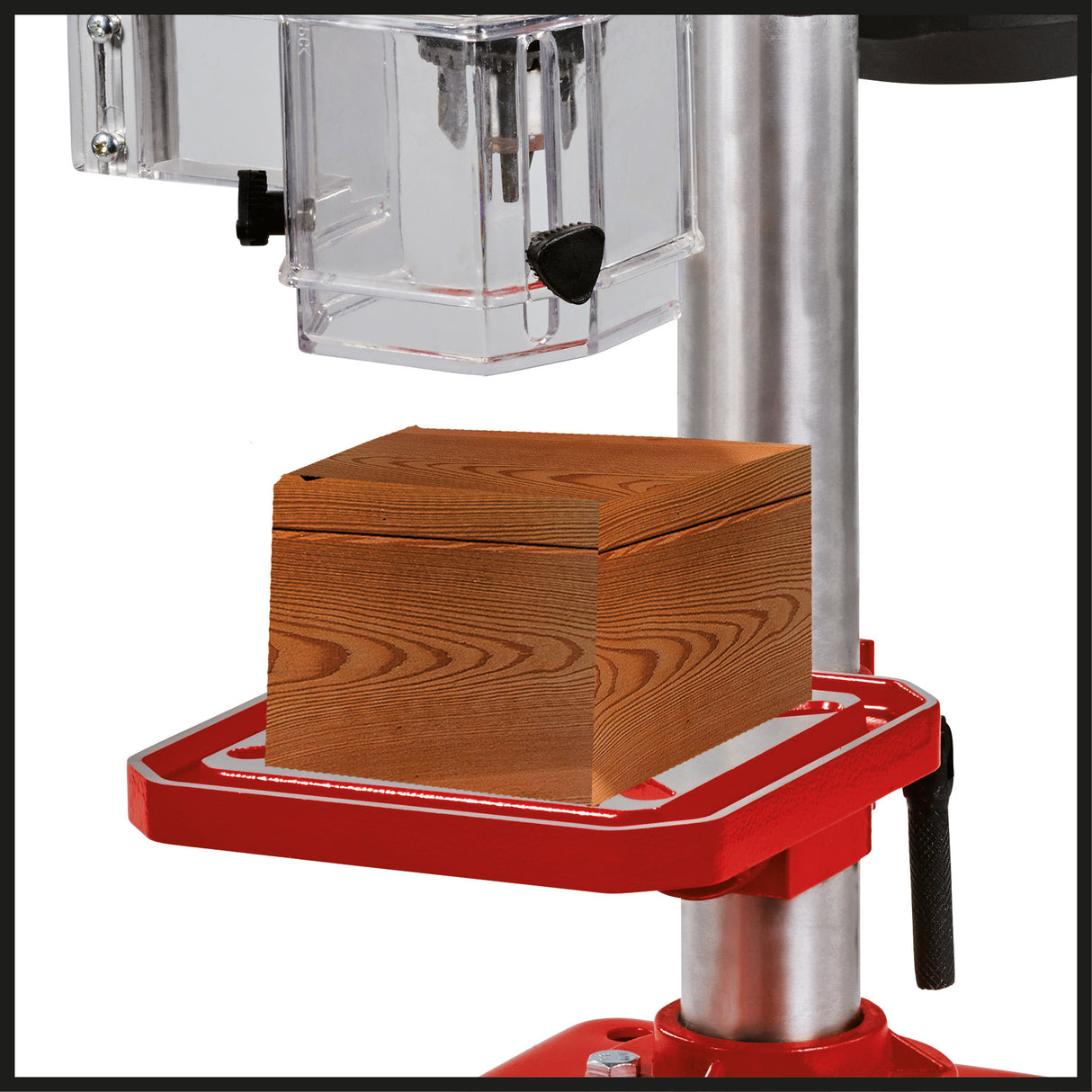 Masina de gaurit de banc Einhell TC-BD 450, 450 W, pana la 2650 rpm, 5 trepte, adancime maxima de gaurire 50 mm, afisaj adancime de gaurire, opritor de adancime reglabil, masa de gaurire inclinabila/rotativa si reglabila pe inaltime