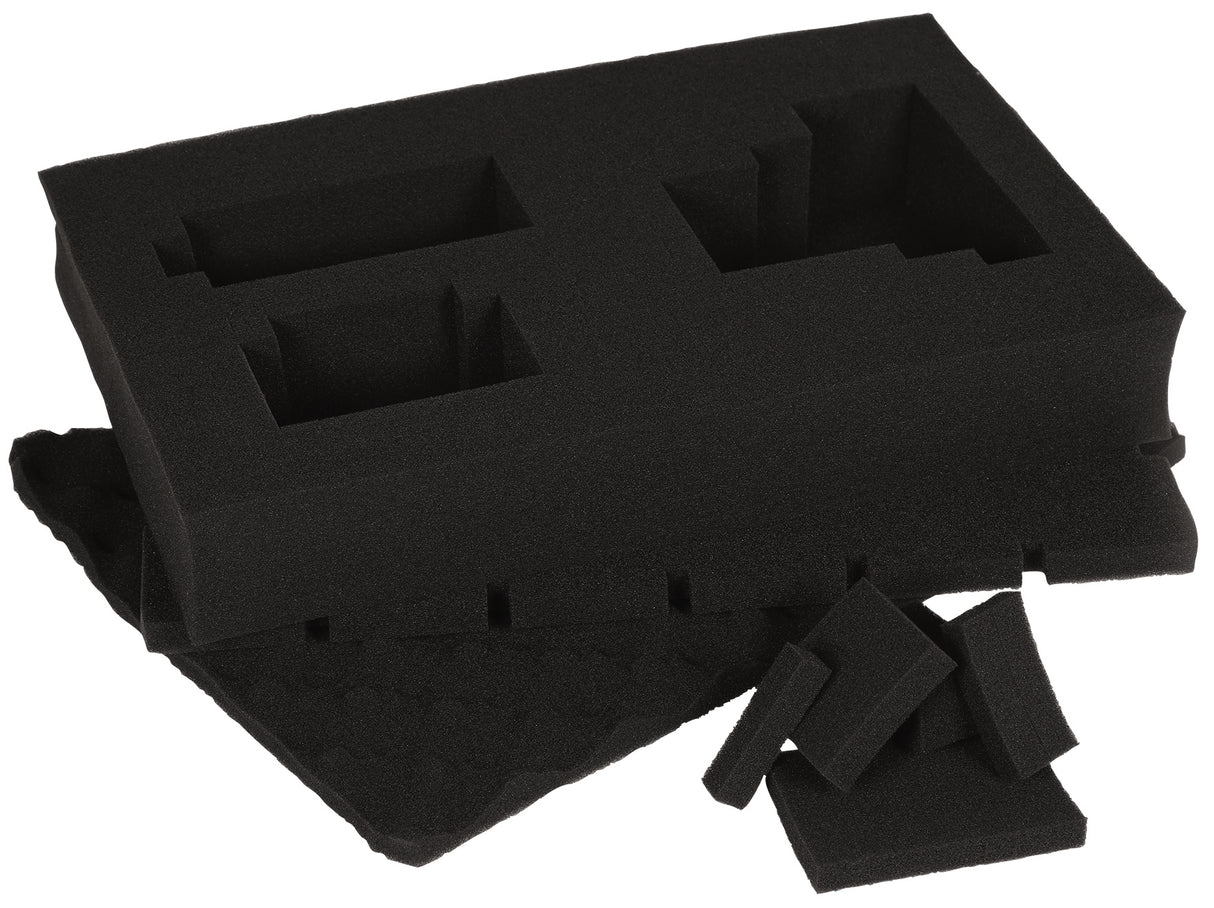 Einhell E-Case SF rendszerdoboz (univerzális tároláshoz, külső méretek 44x32x13 cm, max. 25 kg teherbírás, cseppálló, egymásra rakható, habszivacs betéttel és ráccsal)