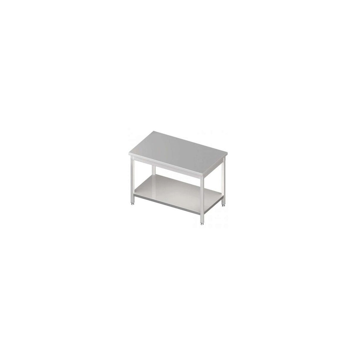 Masa de lucru centrala cu polita, Hendi, inox, 1800x600x(H)850 mm, blat de lucru si polita inferioara ranforsate