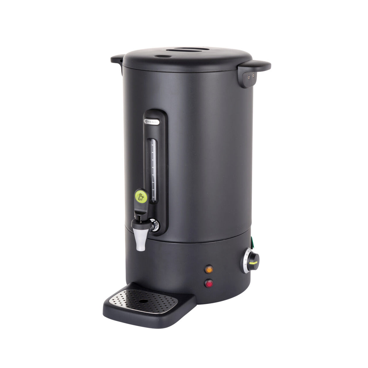Boiler pentru bauturi fierbinti 9 litri, inox, negru mat, termostat 0-100 gr C, 950 W, Concept Line Hendi, 307x330x(H)450 mm