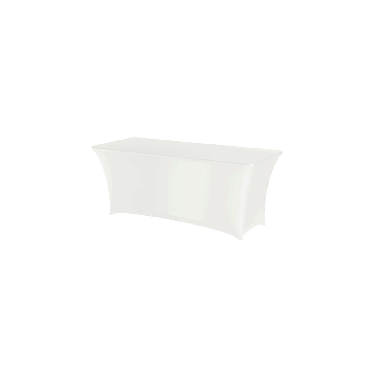 Fata de masa tip husa, alba pentru masa dreptunghiulara, Hendi, 1500x760x(H)730mm, 90% micro poliester / 10% elastan