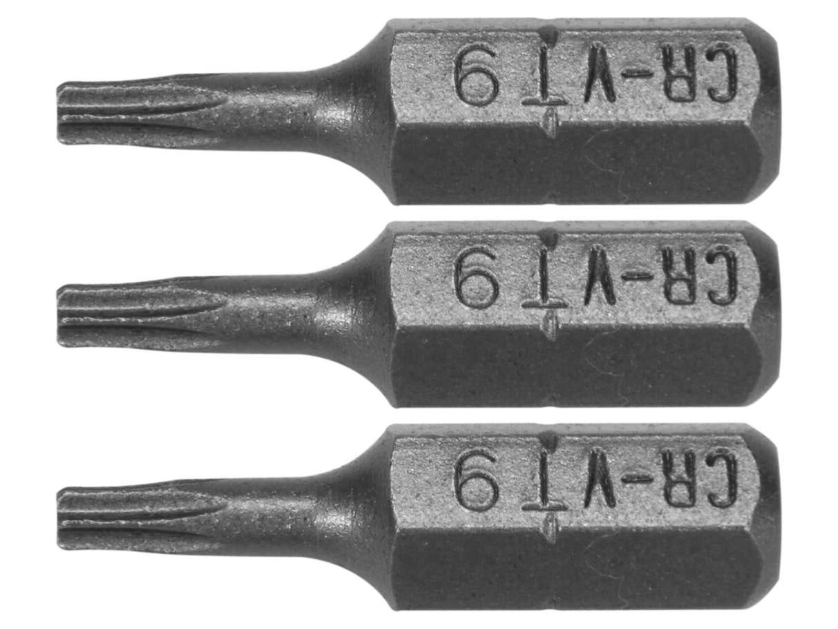 SET 3 BITI STHOR 65491 TORX 1/4 T9X25MM