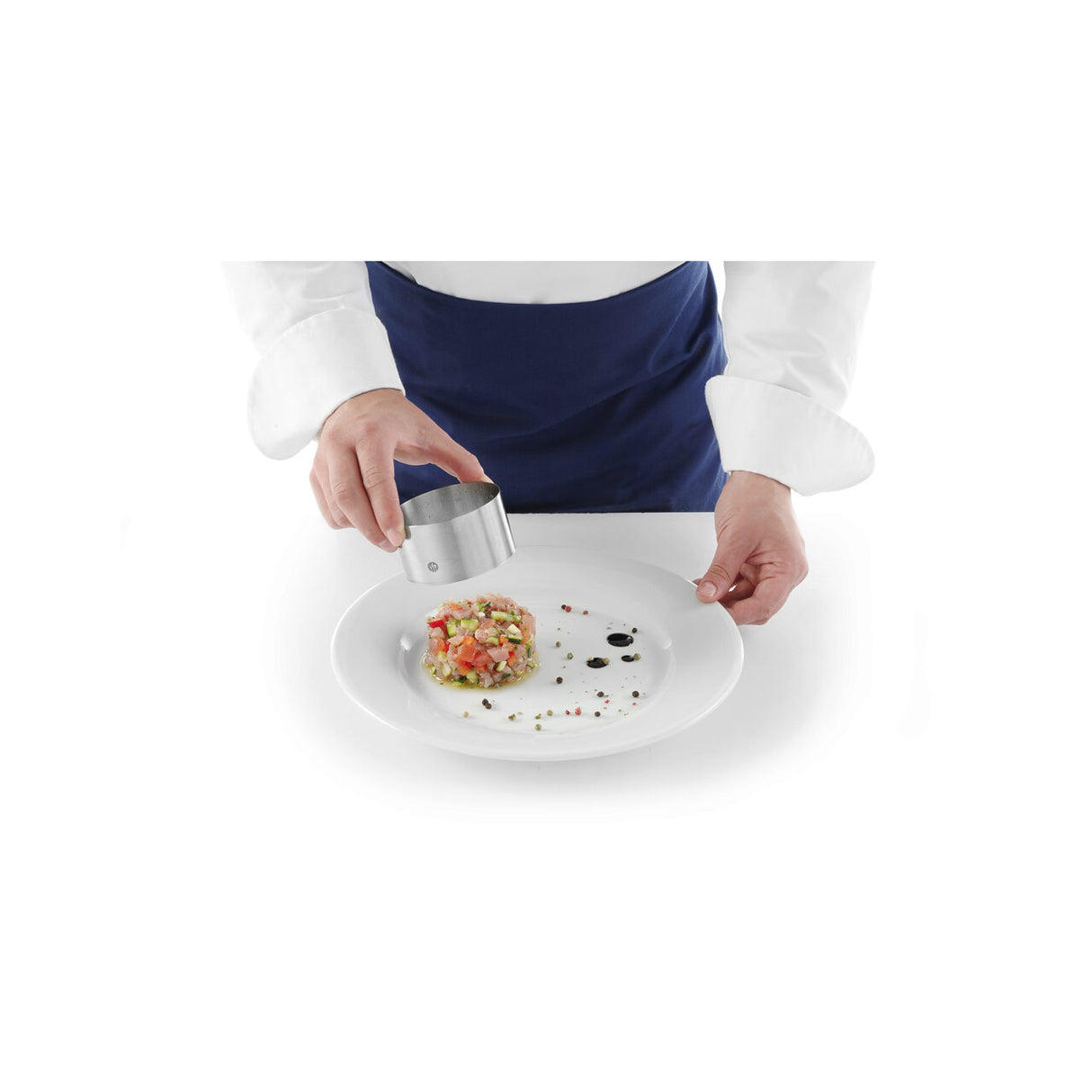 Forma inel pt prajituri si mancaruri 80x(H)45 mm, inox, Hendi, potrivita pentru presa cod Hendi 512203