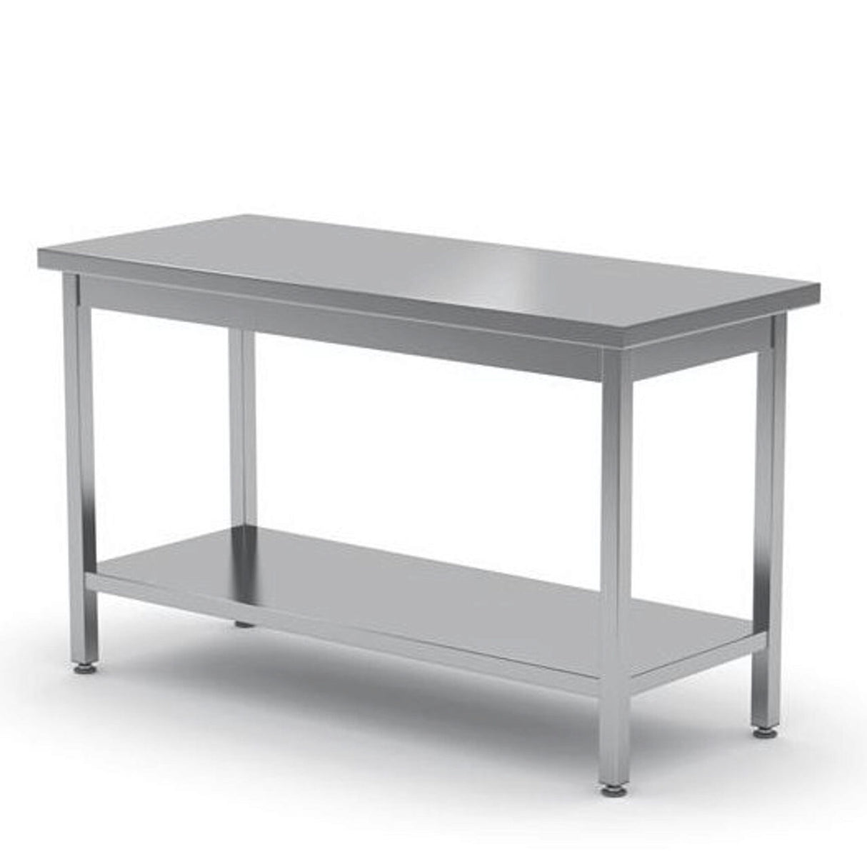 Masa de lucru profesionala, Hendi din inox AISI 430, centrala cu polita, 1000x600x850 mm