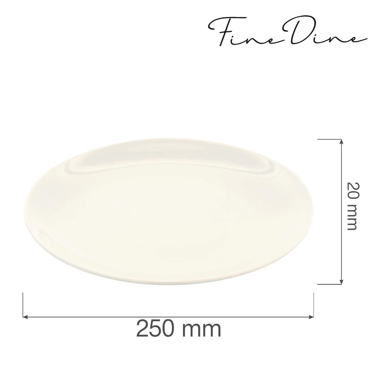 Farfurie intinsa Crema 250 mm Fine Dine