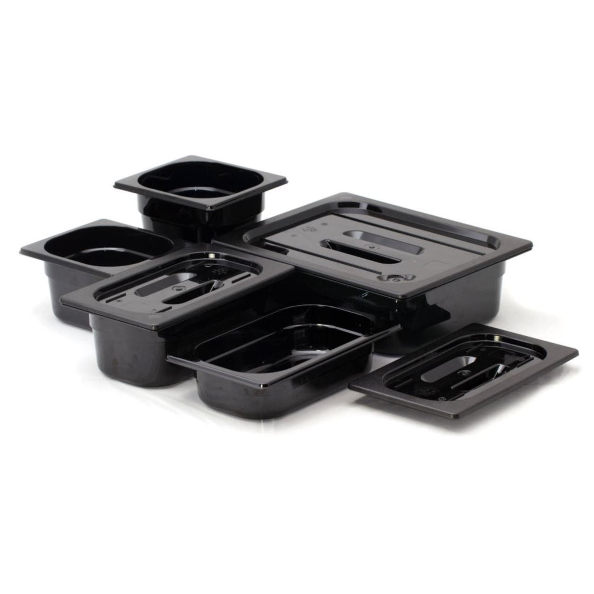 Tava profesionala Gastronorm 1/3 policarbonat negru 7.8litri, 325x176x(H)200 mm Hendi
