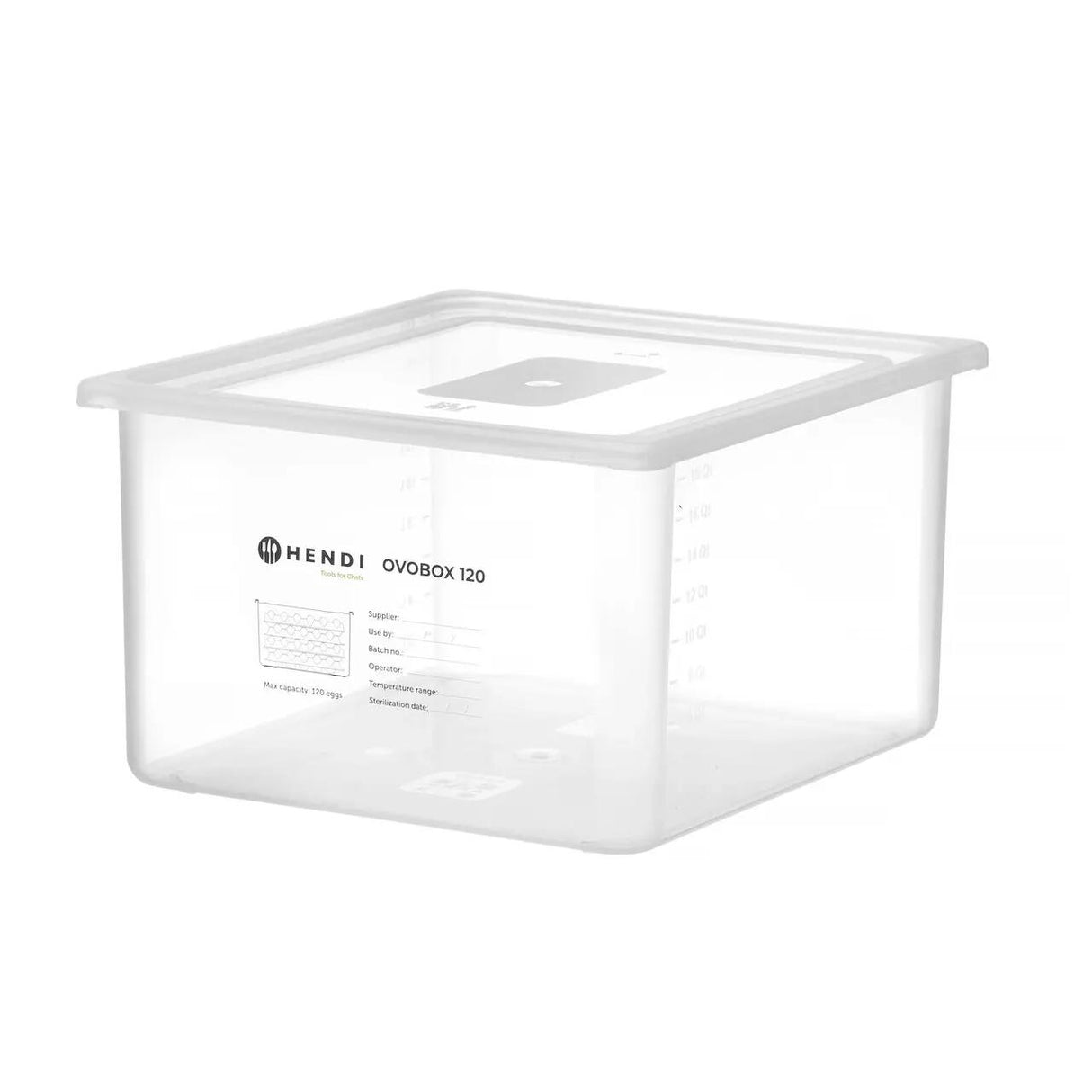 OVOBOX 120 HENDI - recipient oua GN2/3 + 8 tavi pentru oua, 18L, 355x325x(H)200mm