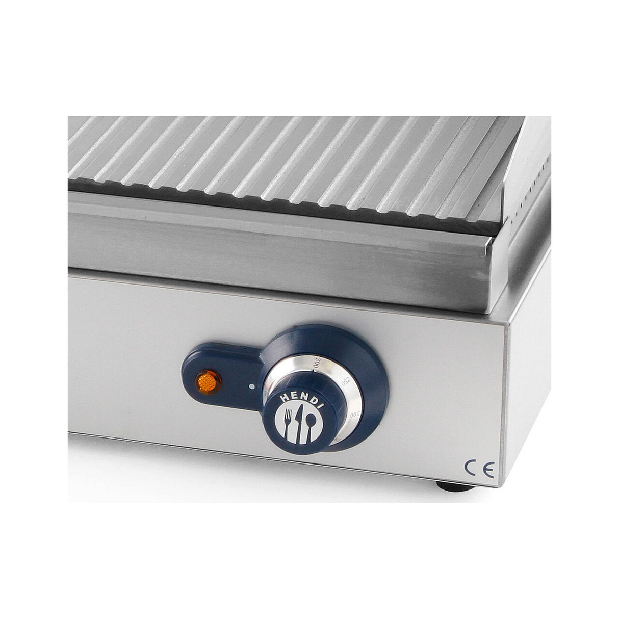 Gratar electric HENDI Profi Line suprafata integrala striata, 550x380x(H)240 mm, inox, potrivit si pentru uz profesional