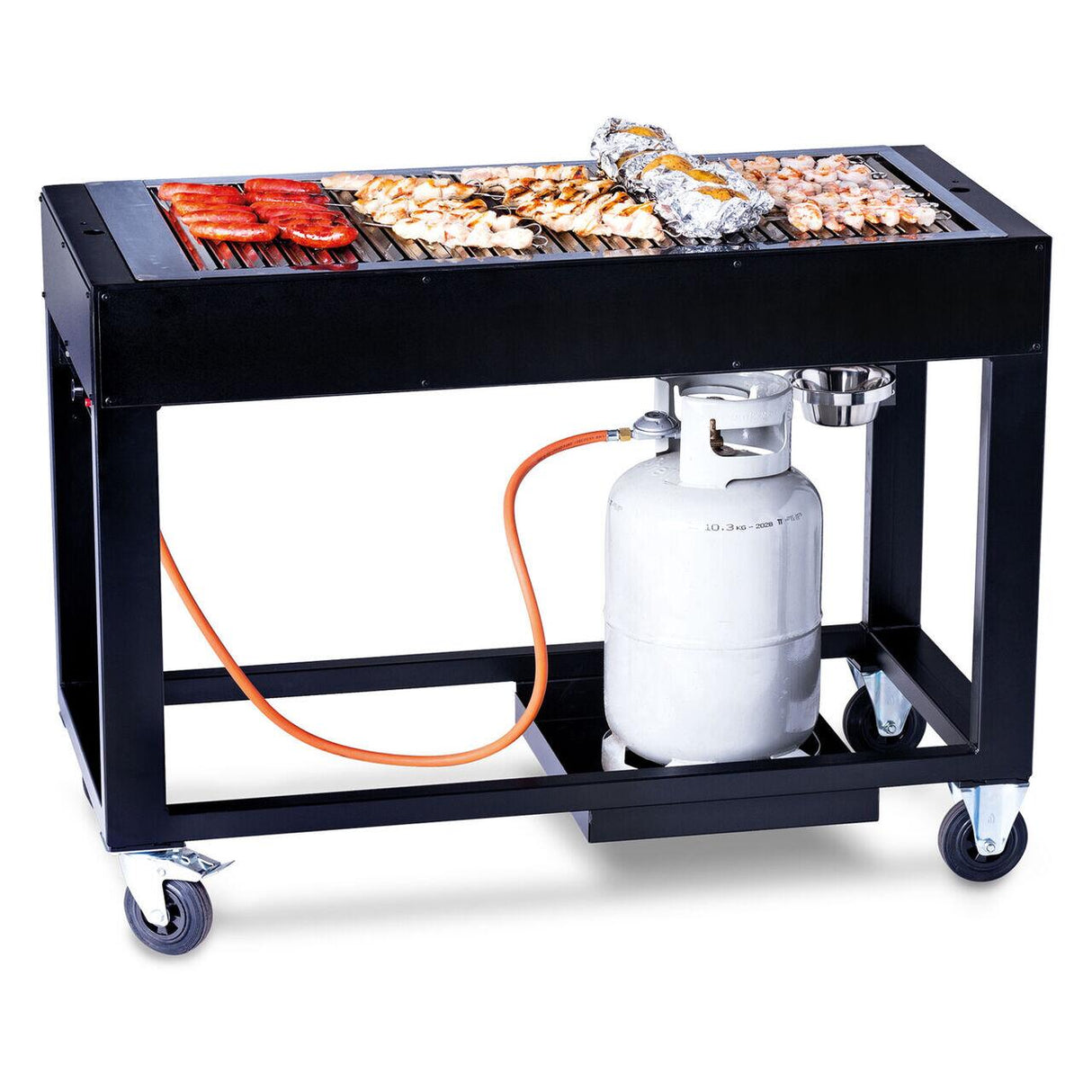 Barbecue pe gaz Tampa, HENDI, Negru, 10kW, 1260x580x(H)900mm