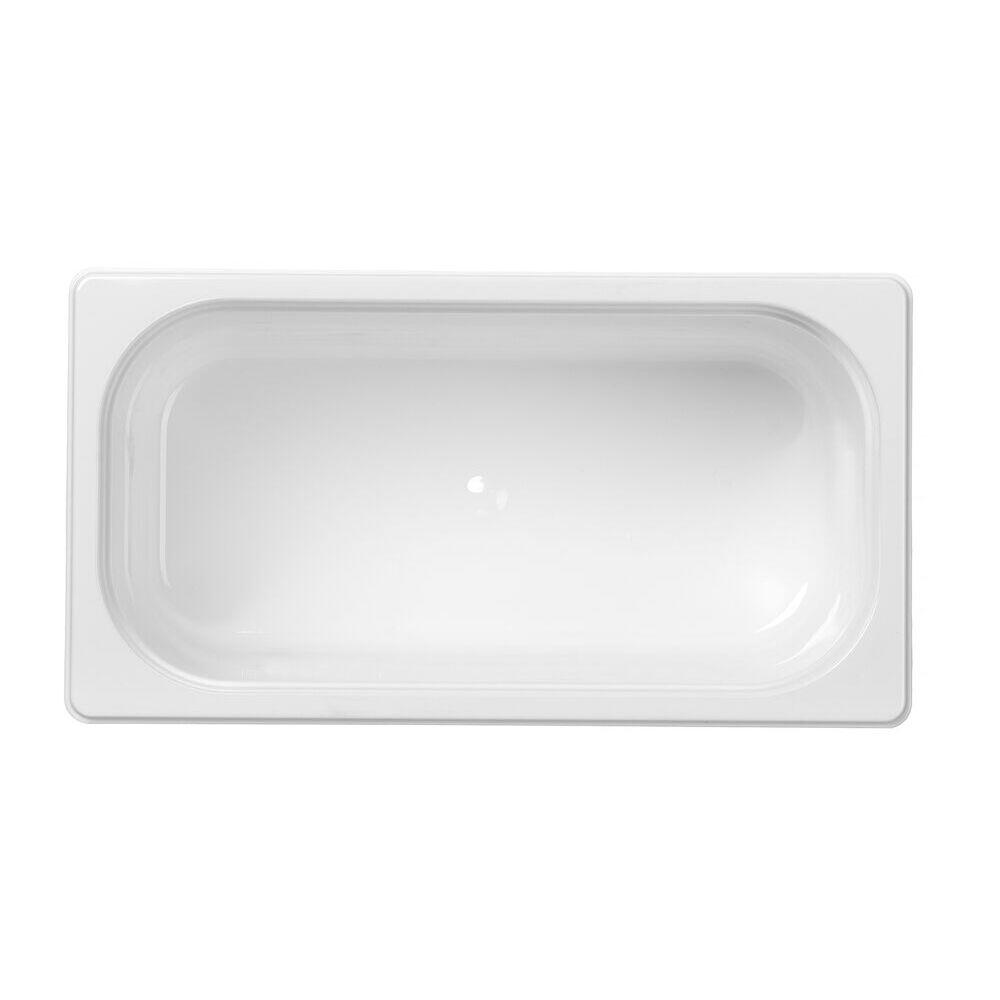 Tava gastronom din policarbonat alb, HENDI, GN 1/3, 5.7 L, alb, 325x176x(H)150mm