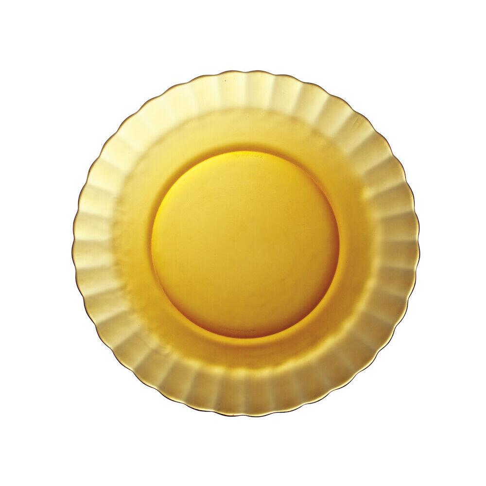 Farfurie plata Picardie Amber ,din sticla, Duralex, set 1 buc. ø260x(H)19mm